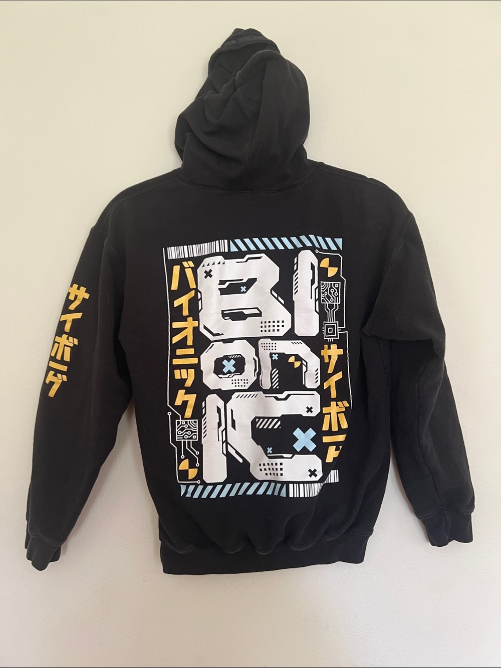 Kids BIONIC Black Logo Hoodie-L